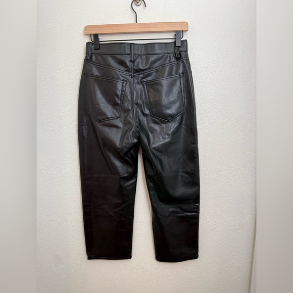 Abercrombie & Fitch Ankle Straight Ultra High Rise Vegan Leather Pants Size 4xs - Picture 5 of 10